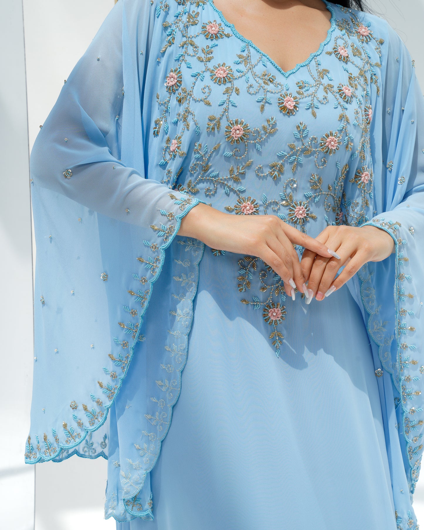 blue water Louise kaftan