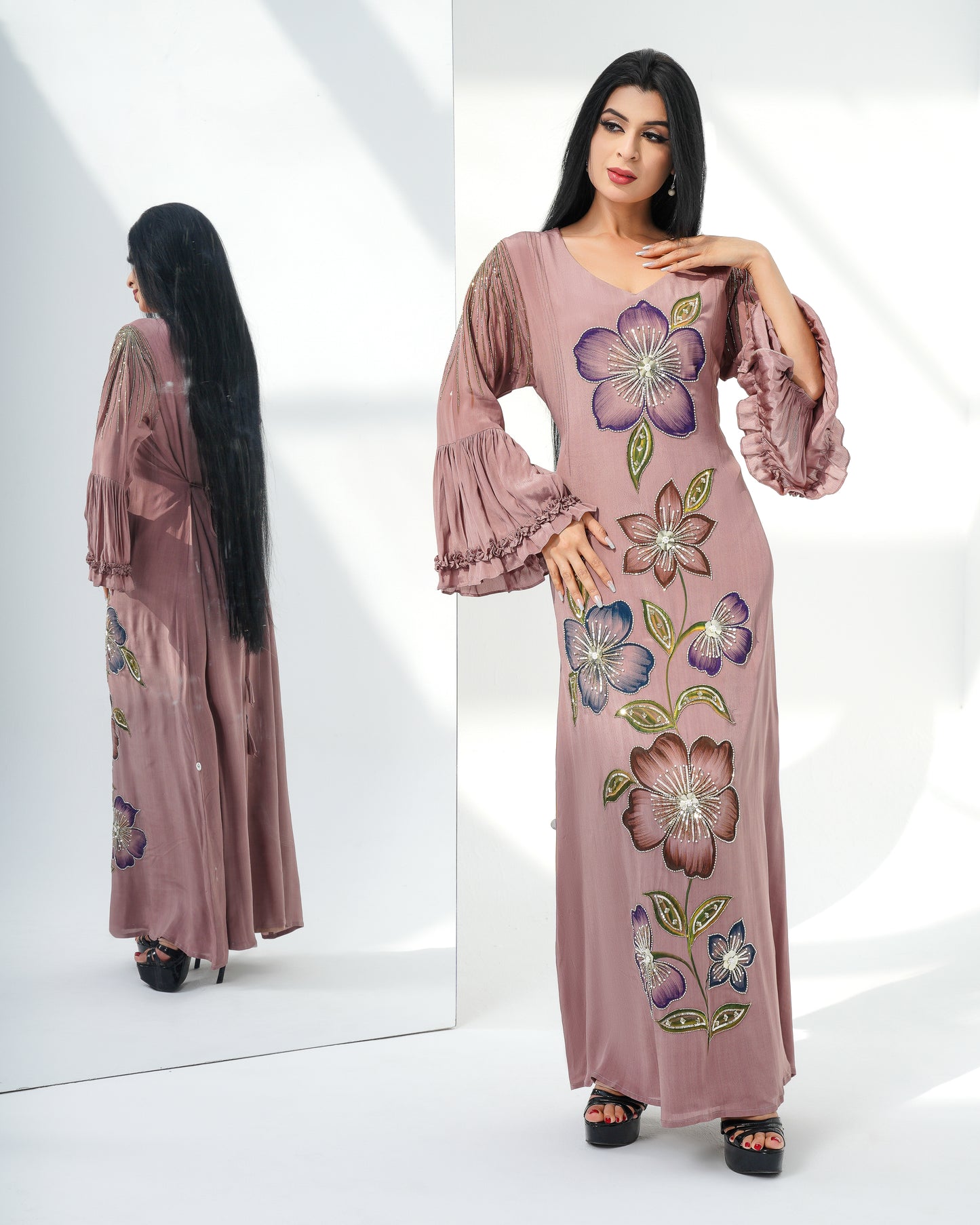 dark salmon pink Louise kaftan