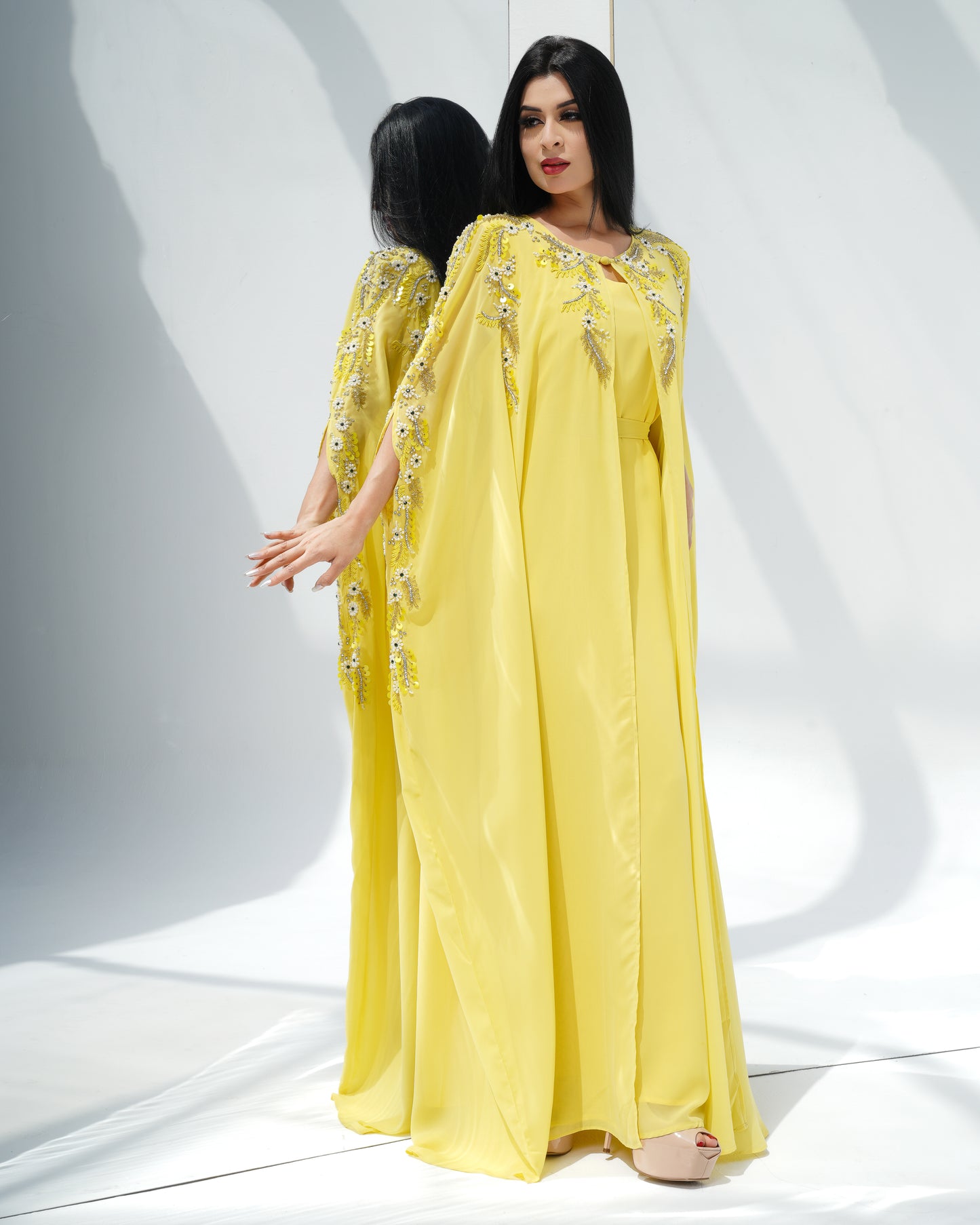 yorker yellow Louise ethnic kaftan